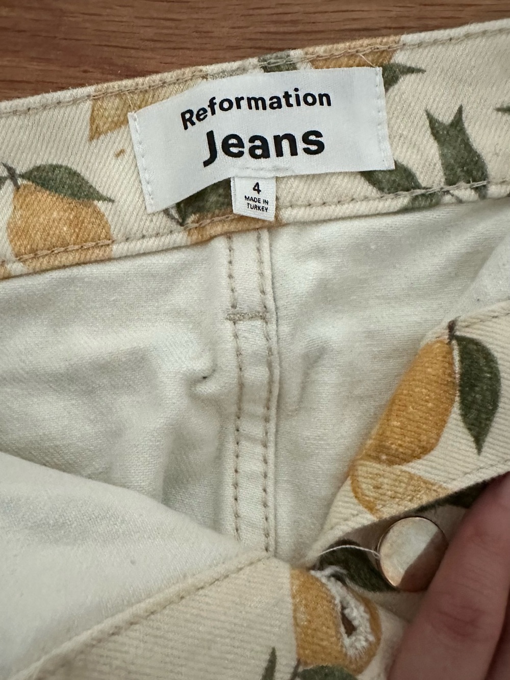 Reformation Cream Lemon Print Two-Piece Set - Picture 6 of 6